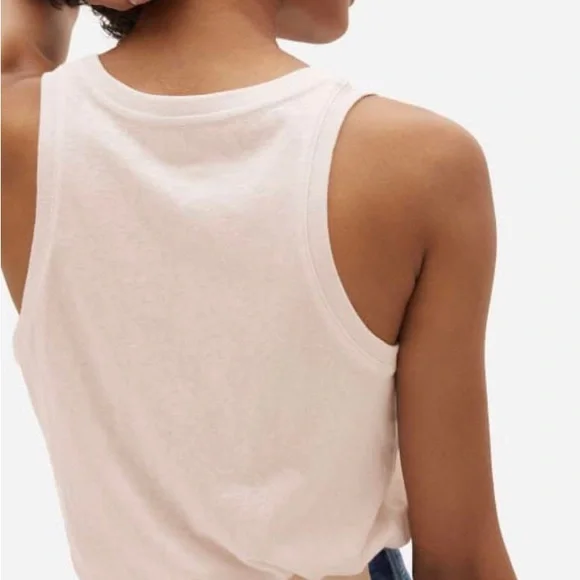 Everlane ReCotton Racerback Tank Top Pink - Picture 15 of 15